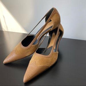 MaxMara Sportmax Leather Kittenheels Shoes BNWT